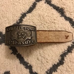 A&E Leather Belt and Buckle